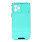Oem σκληρή πίσω θήκη με ειδικό Slide camera cover για την προστασία της κάμερας για Iphone 11 Pro Max-Cyan