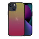 OEM θήκη Πλαστικό Gradient με μαύρο περίγραμμα για IPHONE 14 PLUS - Ροζ/Κίτρινο