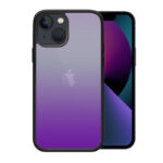 OEM θήκη Πλαστικό Gradient με μαύρο περίγραμμα για IPHONE 14 PLUS - Μωβ/Ασπρο