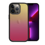 OEM θήκη Πλαστικό Gradient με μαύρο περίγραμμα για IPHONE 14 PRO - Ροζ/Κίτρινο