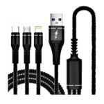 Sunpin SC-04 5A (3 IN 1) USB 1.2m Quick Charge Braided & Metal Cable