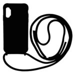 Liquid Back Cover Σιλικόνης με Κορδόνι Για (Samsung Galaxy A32 5G ) - Μαύρο