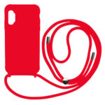 Liquid Back Cover Σιλικόνης με Κορδόνι Για (Samsung Galaxy A32 5G ) - Κοκίνο