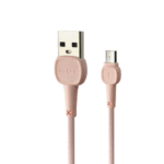 KLGO S7 2.4A 1M Fast Charging Micro USB Data Cable - Pink