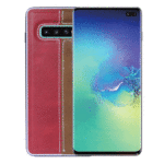 OEM BACK CASE COLOR LEATHER  ΓΙΑ SAMSUNG GALAXY S10 PLUS - RED