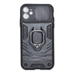 ΟΕΜ Θήκη Κάλυμμα Πλάτης Πλαστική & Σιλικόνη Με Ring Holder & Kickstand για  Iphone 11-Black