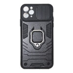 ΟΕΜ Θήκη Κάλυμμα Πλάτης Πλαστική & Σιλικόνη Με Ring Holder & Kickstand για  Iphone 12 Pro Max-Black