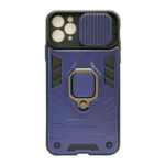 ΟΕΜ Θήκη Κάλυμμα Πλάτης Πλαστική & Σιλικόνη Με Ring Holder & Kickstand για  Iphone 12 Pro Max-Blue