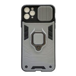 ΟΕΜ Θήκη Κάλυμμα Πλάτης Πλαστική & Σιλικόνη Με Ring Holder & Kickstand για  Iphone 12 Pro Max-Grey