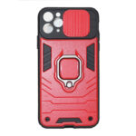 ΟΕΜ Θήκη Κάλυμμα Πλάτης Πλαστική & Σιλικόνη Με Ring Holder & Kickstand για  Iphone 12 Pro Max-Red
