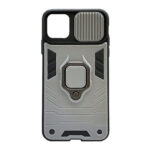 ΟΕΜ Θήκη Κάλυμμα Πλάτης Πλαστική & Σιλικόνη Με Ring Holder & Kickstand για  Iphone 12 Pro-Grey