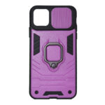 ΟΕΜ Θήκη Κάλυμμα Πλάτης Πλαστική & Σιλικόνη Με Ring Holder & Kickstand για  Iphone 12 Pro-Purple