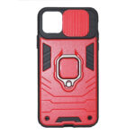 ΟΕΜ Θήκη Κάλυμμα Πλάτης Πλαστική & Σιλικόνη Με Ring Holder & Kickstand για  Iphone 13 Pro Max-Red