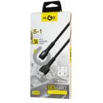 Klgo S1 3A LIGHTNING USB Quick Charge Fast Mobile Charging Cable - Black