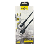 Klgo S2 3A Micro USB 1m Quick Charge Fast Mobile Charging Cable - Black