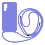 Liquid Back Cover Σιλικόνης με Κορδόνι Για (Samsung Galaxy S22 Ultra) - Λίλα