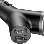 Baseus Φορτιστής Αυτοκινήτου Μαύρος Συνολικής Έντασης 3.4A με Θύρες: 2xUSB 1xΑναπτήρα