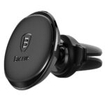 Baseus Magnetic Air Vent car mount holder with cable clip black/Silver (SUGX-A01)