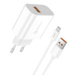 Foneng Φορτιστής με Θύρα USB-A και Καλώδιο micro USB 18W Quick Charge 3.0 Λευκός (EU46)