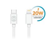 Καλώδιο FOREVER Type C σε Lightning PD 20W 3A 1 Μέτρο - Λευκό