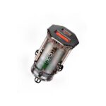 XO Φορτιστής Αυτοκινήτου με 2 Θύρες USB QC 24W / USB C PD 30W - Καφέ Διάφανο