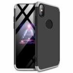 Θήκη Hard Cover 360° με Αποσπώμενες Άκρες για iPhone XS Max - Μαύρη Ασημί