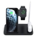 4 σε 1 Ασύρματος Γρήγορος Φορτιστής για iPhone / Apple Watch / Airpods / Apple Pencil - Μαύρο