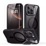 ESR Classic Hybrid Kickstand Halolock MagSafe Θήκη και Τζαμάκι Προστασίας για iPhone 16 Pro Max - Διάφανη με Μαύρο Πλαίσιο