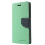 Mercury Θήκη Πορτοφόλι με Βάση Στήριξης για Galaxy Alpha G850 - Γαλαζοπράσινο (Συνθ. Δέρμα)