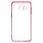 Θήκη TPU Σιλικόνης με Ακρυλική Διάφανη Πλάτη για Samsung Galaxy S6 Edge Plus - Κόκκινη