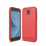 Θήκη Hard Cover Carbon Fiber για Galaxy J5 (2017) - Κόκκινη
