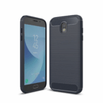 Θήκη TPU Σιλικόνης Carbon Fiber για Galaxy J5 2017 - Σκούρο Μπλε