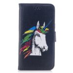 Θήκη Book Style Μονόκερος για iPhone 7 / 8 / SE 2020 - Μαύρo