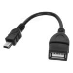 Καλώδιο OTG Mini Usb 5 Ακίδων - Μαύρο