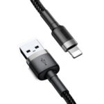 Καλώδιο USB Lightning BASEUS Cafule 2.4A 0.5Μέτρα - Μαύρο