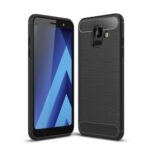 Θήκη Carbon Fiber Texture Brushed για Galaxy A6 2018 - Μαύρη