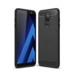 Θήκη Carbon Fiber Texture Brushed για Galaxy J8 2018 - Μαύρη