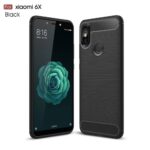 Θήκη TPU Σιλικόνης Carbon Brushed για Xiaomi Mi A2 / Mi 6X - Μαύρη