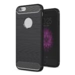 Θήκη TPU Σιλικόνης Carbon Style για iPhone 7 / 8 / SE 2020 - Μαύρη