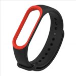 Λουράκι Σιλικόνης για Xiaomi Mi Band 3 - Μαύρο Κόκκινο