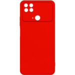 Θήκη TPU Σιλικόνης με Υφασμάτινη Επένδυση για Xiaomi Poco C40 - Κόκκινο