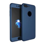 Σκληρή Θήκη 360 Full Cover με Tempered Glass για iPhone 7 Plus / 8 plus - Σκούρο Μπλε