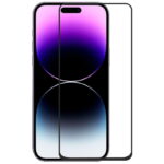 Tempered Glass / Τζαμάκι Προστασίας FULL GLUE για iPhone 15 Pro - Μαύρο Πλαίσιο