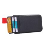 Θήκη TPU Σιλικόνης με Πλάτη Δερματίνης και 3 Υποδοχες Καρτών για iPhone 7 / 8 / SE 2020 - Μαύρη