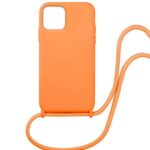 Θήκη Σιλικόνης με Κορδόνι Κολιέ για iPhone 11 - Πορτοκαλί