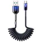 Joyroom Σπιράλ Καλώδιο Φόρτισης USB σε Type C 3A 1.5m - Μαύρο