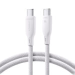 Υφασμάτινο Joyroom Καλώδιο Type-C σε Type-C USB-C 60w 1μ. - Λευκό