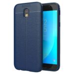 Θήκη TPU Σιλικόνης Litchi Texture για Samsung Galaxy J3 2017 - Μαύρη