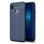 Θήκη TPU Σιλικόνης Litchi Texture για Huawei P20 Lite - Μπλε