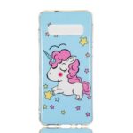 Θήκη TPU Σιλικόνης Μονόκερος για Galaxy S10 - Γαλάζια